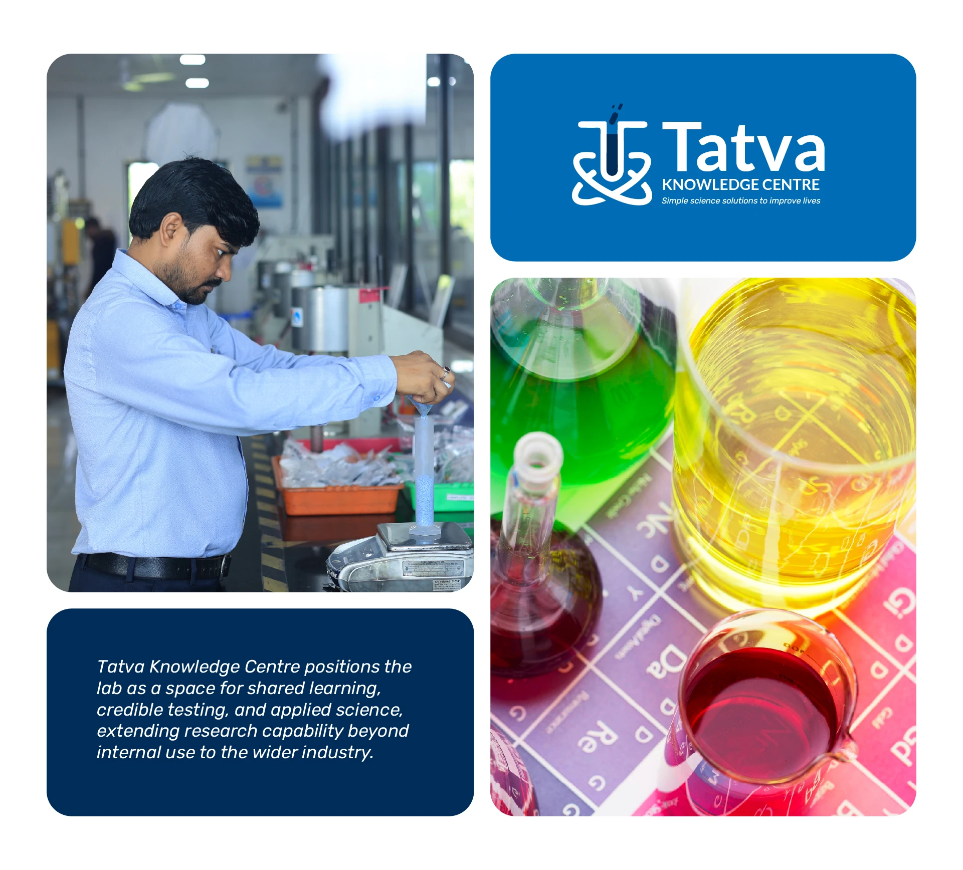 Tatva Knowledge Centre lab branding designed for industry-facing research collaboration.