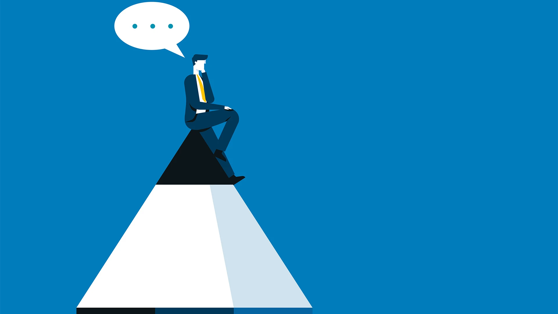 Business leader reflecting on strategy and decision-making, symbolising lack of brand clarity and hidden competitive advantage in B2B branding