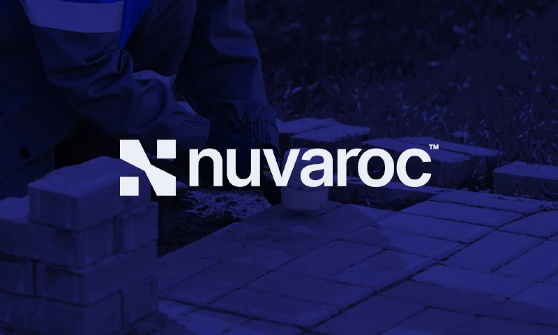 Nuvaroc logo over a blue-toned construction site background.
